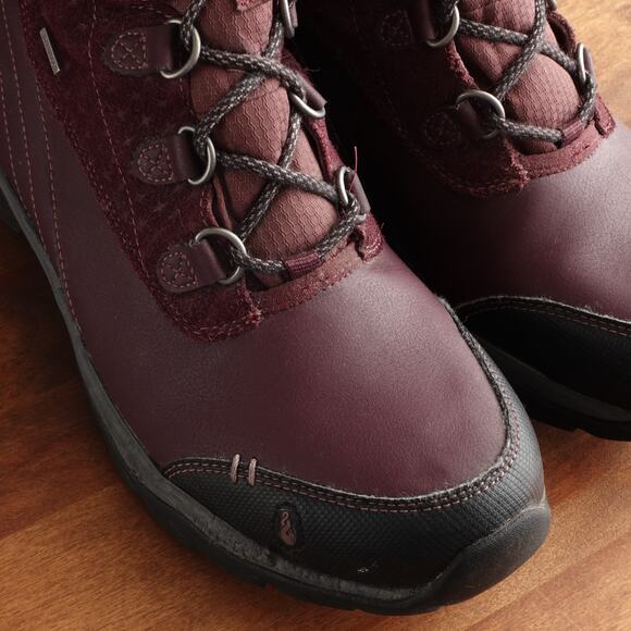 Ahnu Boots Womens SZ 10 Burgundy Twaine Hart Waterproof Hiking Outdoor Gorpcore - Picture 4 of 16